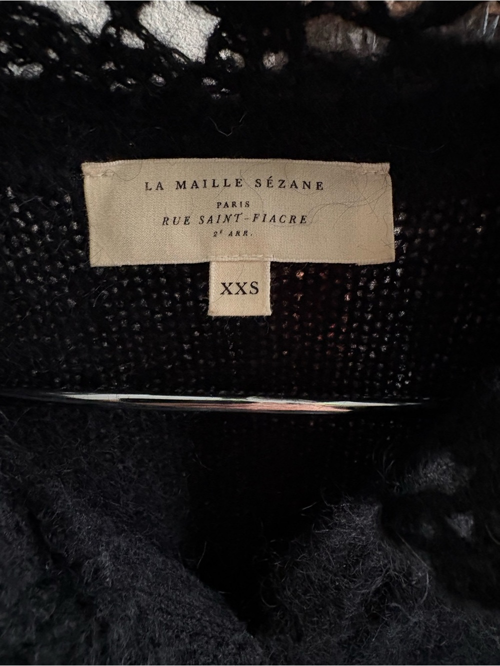 Sézane Black Knit Cardigan Sweater